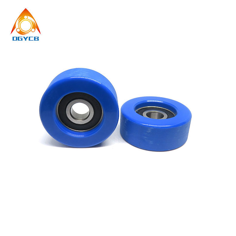 PU620150-20 Polyurethane Plastic Pulley Wheel 12x50x20mm Polyurethane Molded Bearing 50mm